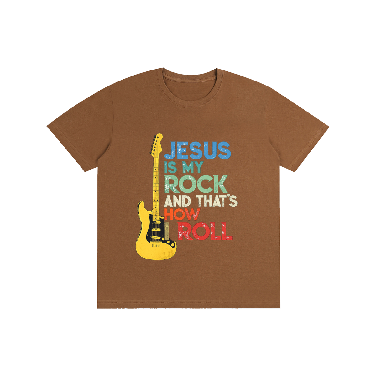 Pure Cotton Unisex T-Shirt Jesus is my rock and this is how I roll