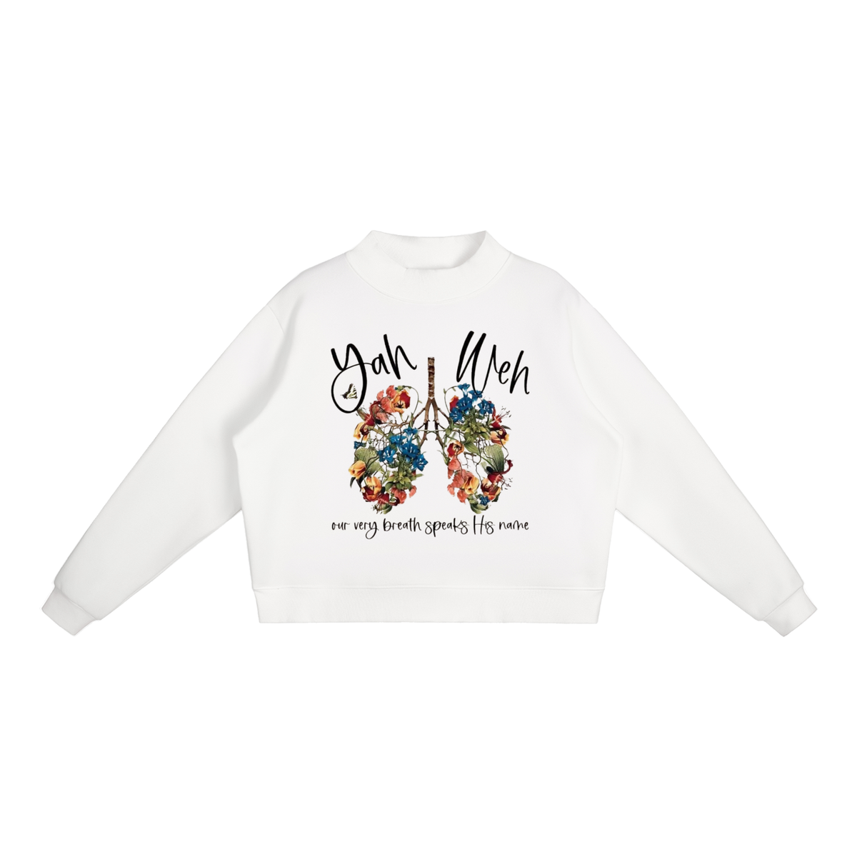 Essential Fleece Mock-Neck Crew Sweatshirt