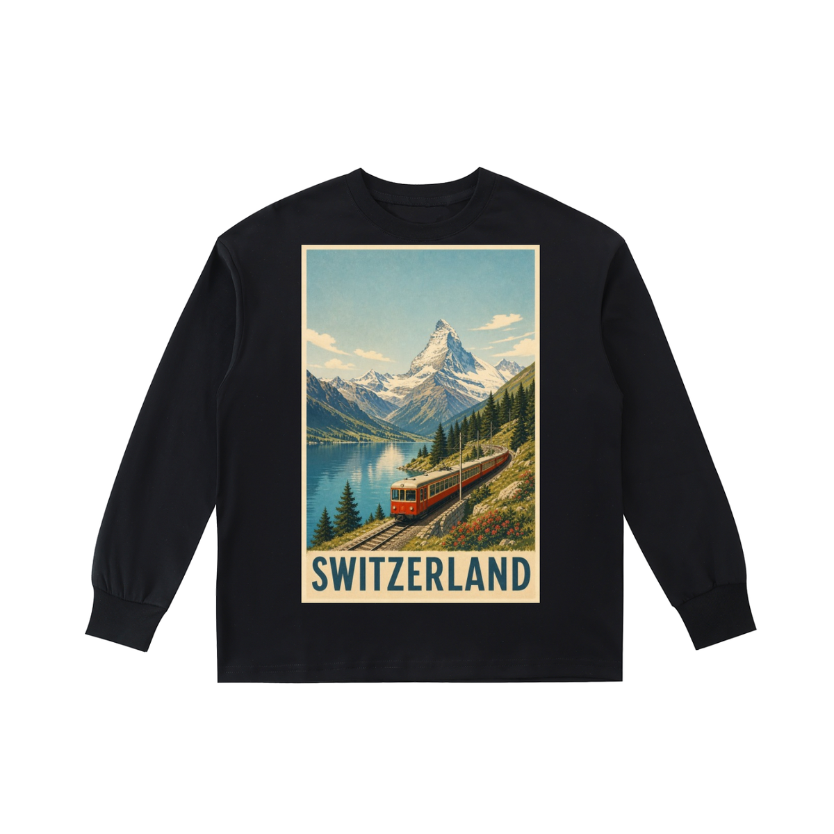 Kids' Quick-Dry Cotton Long-Sleeve Tee Switzerland