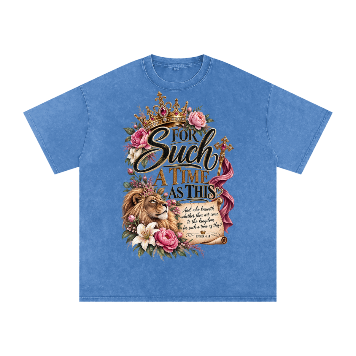 Snow Washed Oversized Cotton T-Shirt Esther 4:14