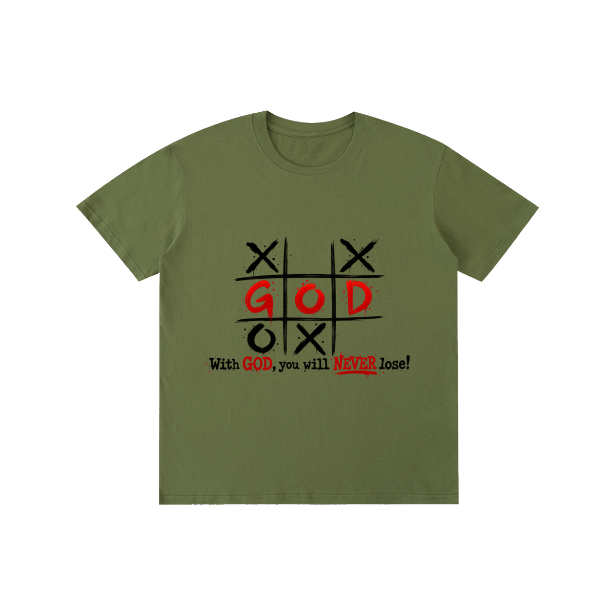 Pure Cotton Unisex T-Shirt With God you never lose