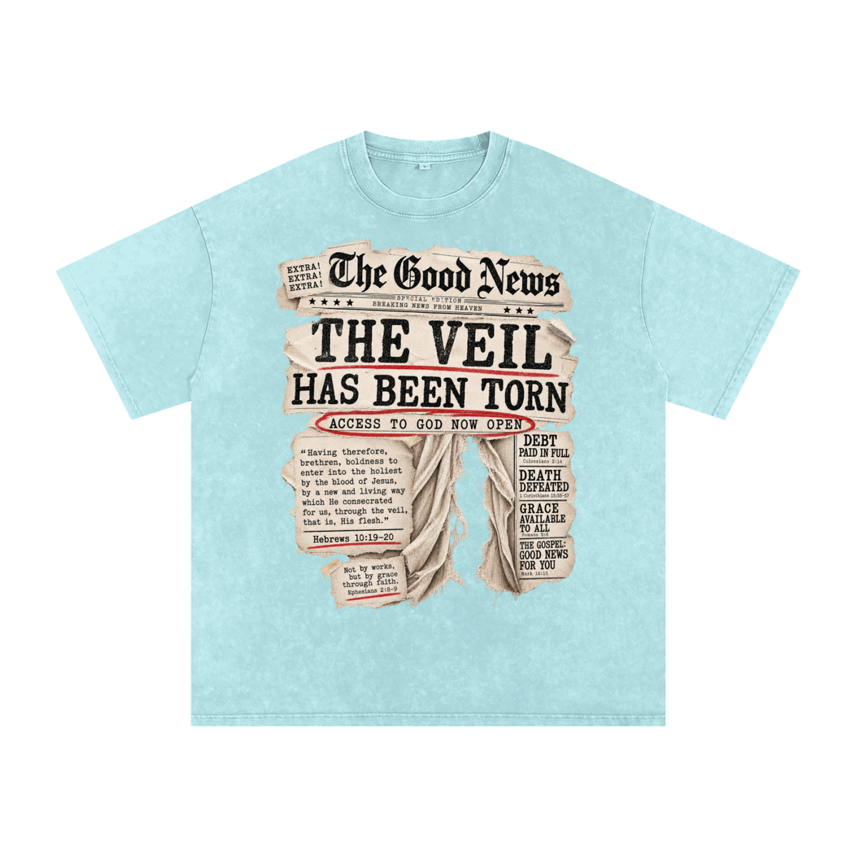 Snow Washed Oversized Cotton T-Shirt The veil has been torn