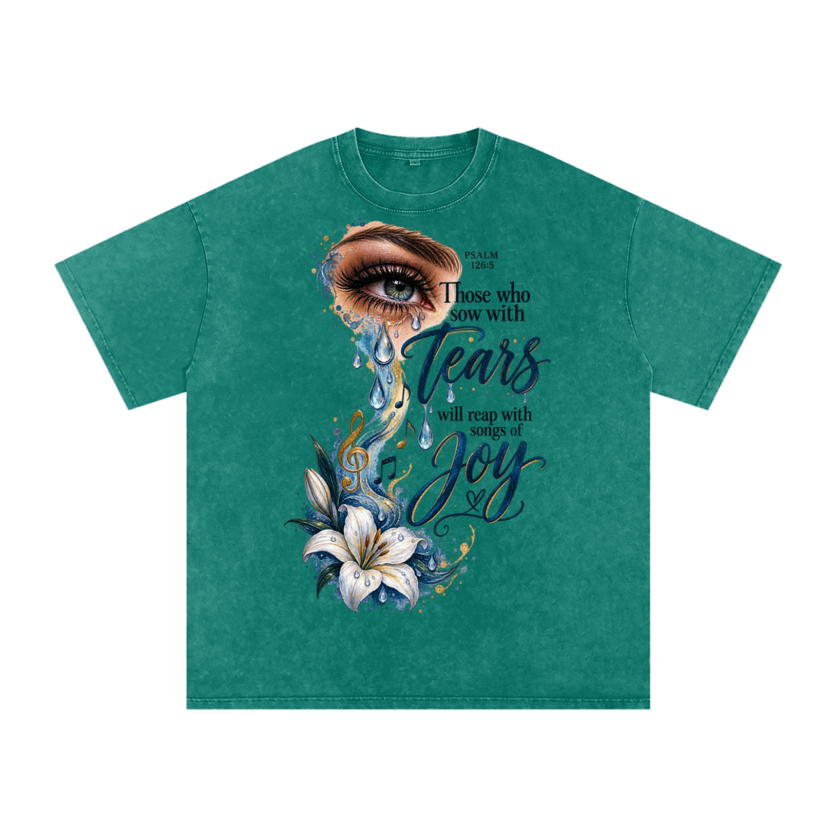 Snow Washed Oversized Cotton T-Shirt