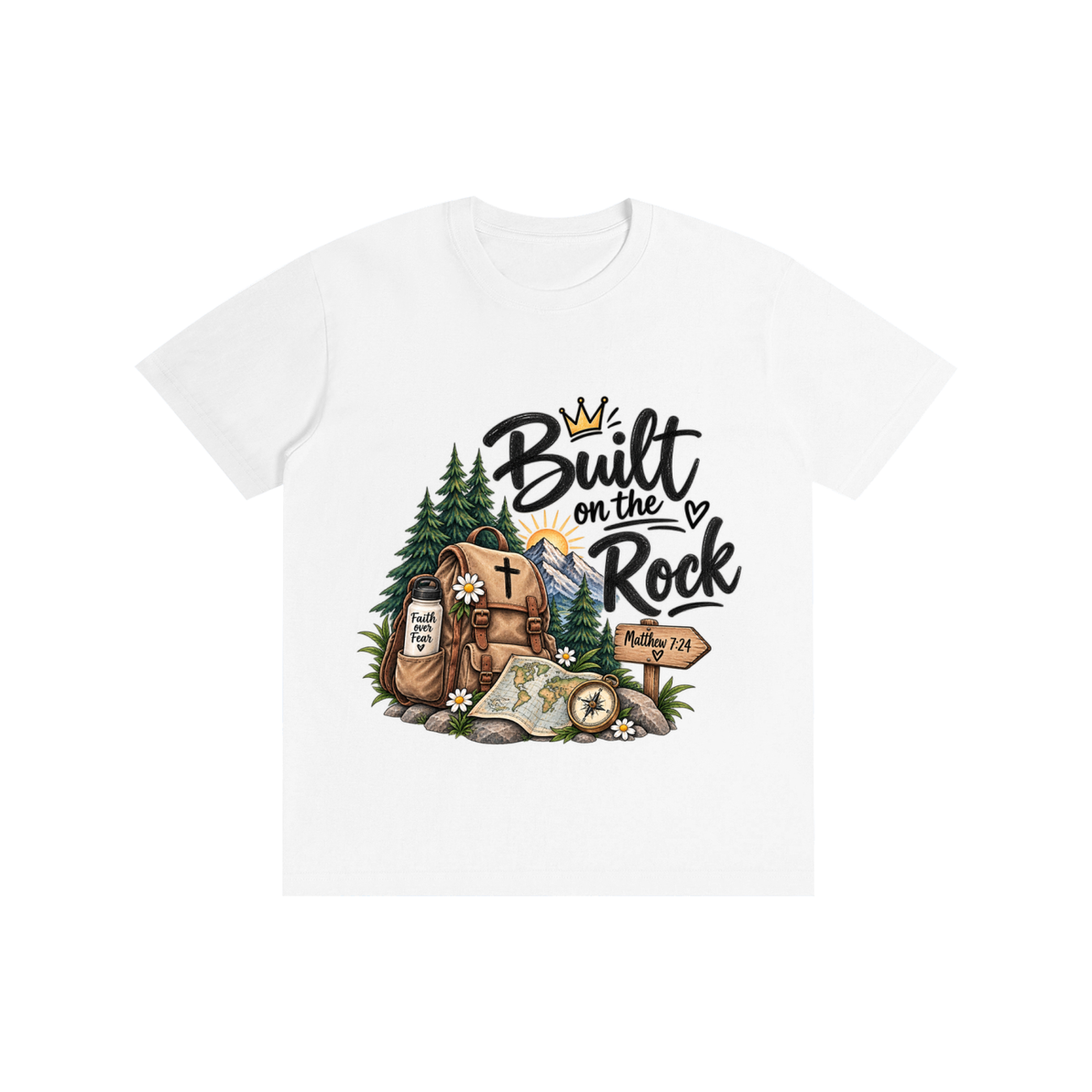 Pure Cotton Unisex T-Shirt Built on a Rock