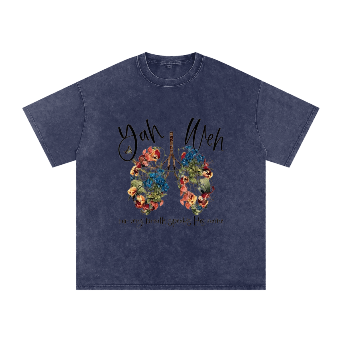 Snow Washed Oversized Cotton T-Shirt