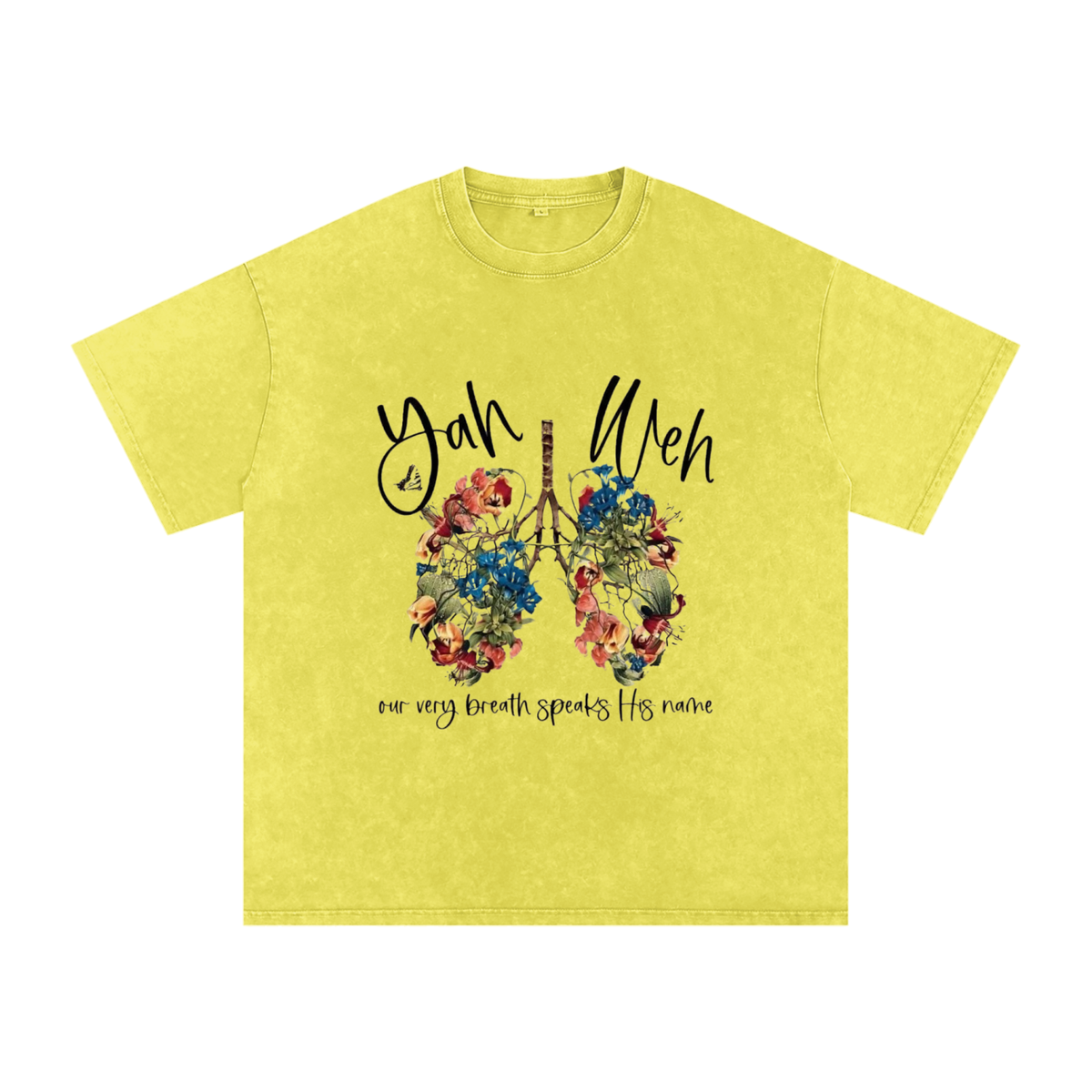 Snow Washed Oversized Cotton T-Shirt