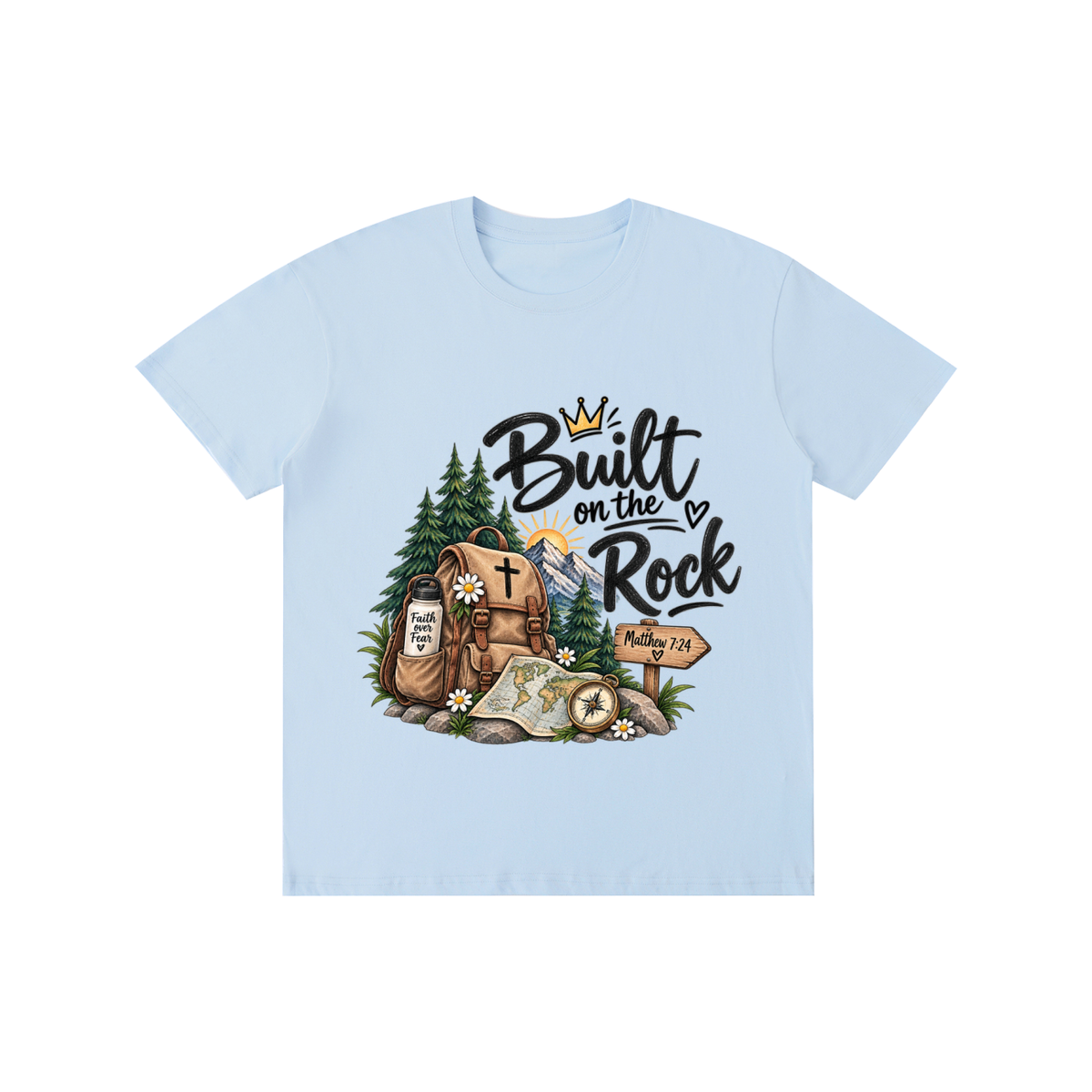 Pure Cotton Unisex T-Shirt Built on a Rock