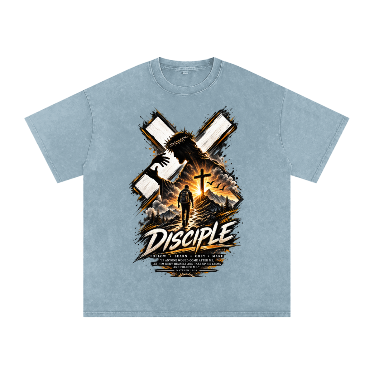 Snow Washed Oversized Cotton T-Shirt