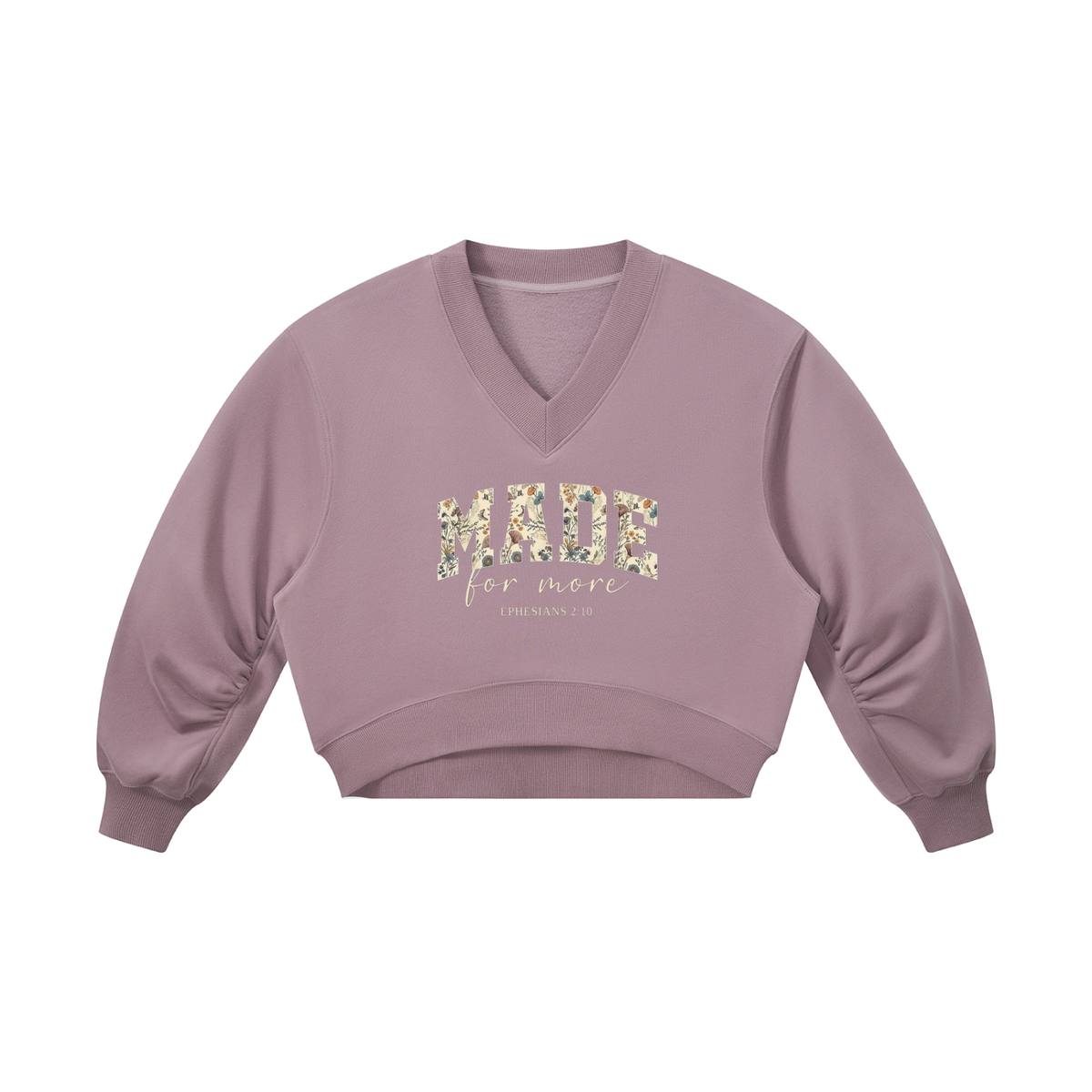 Women’s Crop V-Neck Sweatshirt Made for More