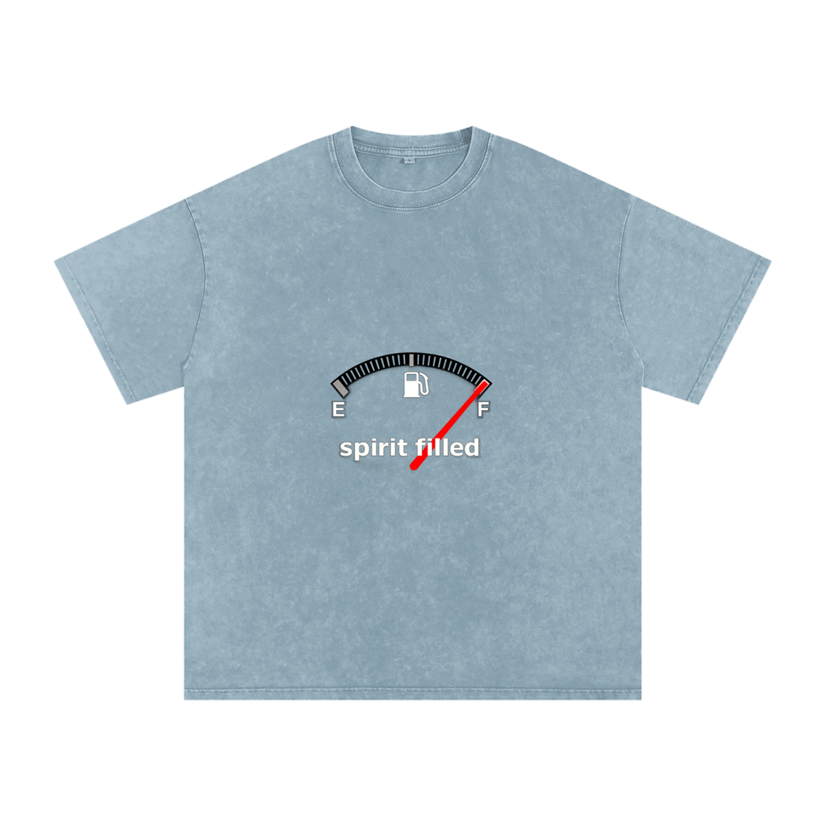 Snow Washed Oversized Cotton T-Shirt Spirit-filled