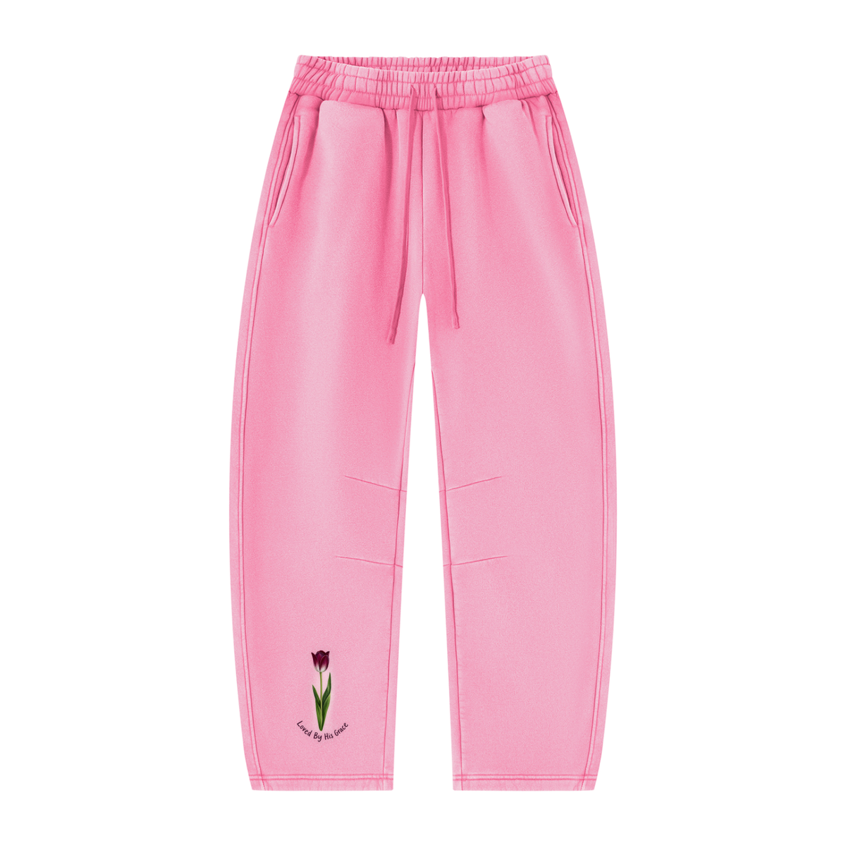Unisex Vintage Wash Barrel Leg Fleece Sweatpants