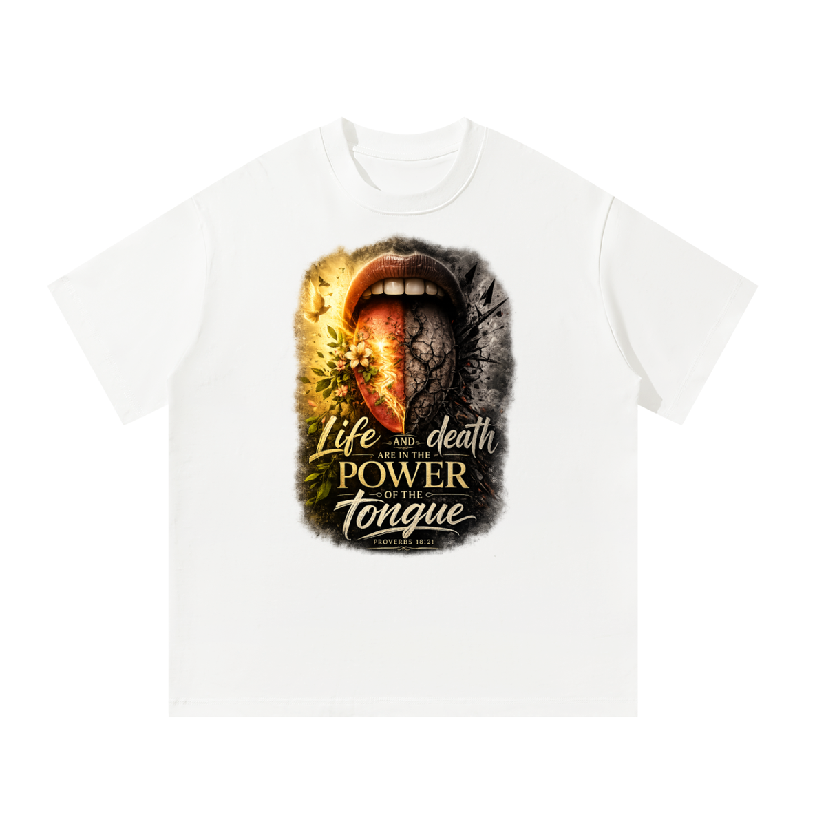 Unisex Oversized T-Shirt life and death power of tongue
