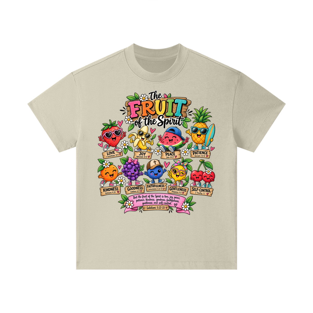 Pure Cotton Essential Kids T-Shirt the fruits of the spirit