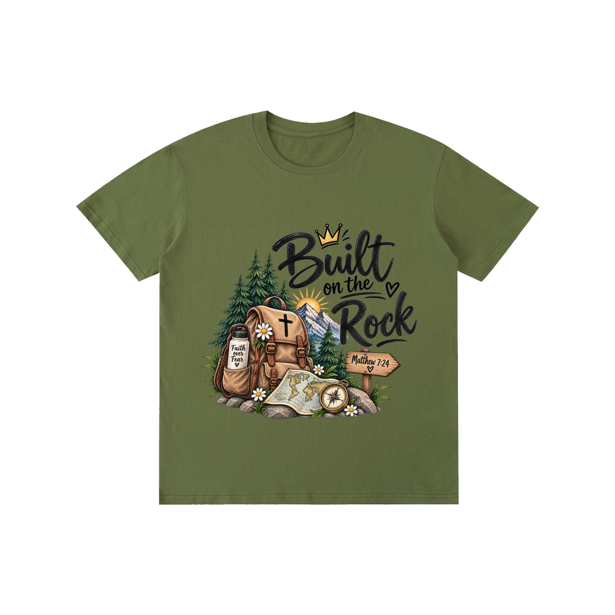 Pure Cotton Unisex T-Shirt Built on a Rock
