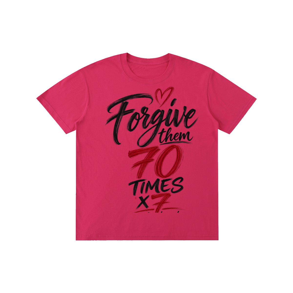 Pure Cotton Unisex T-Shirt forgive 70*7