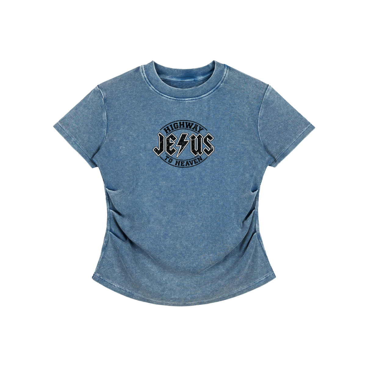 Vintage Washed Bodycon Cotton T-Shirt