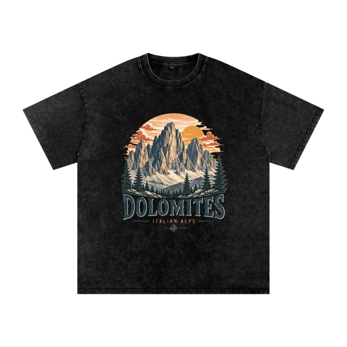 Snow Washed Oversized Cotton T-Shirt