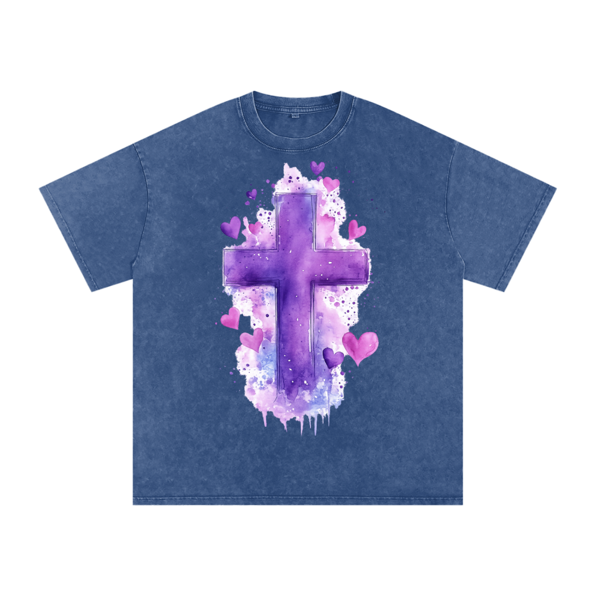Snow Washed Oversized Cotton T-Shirt