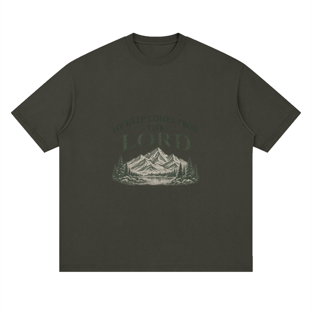 Streetwear Loose Drop Shoulder T-Shirt my help comes from the LORD