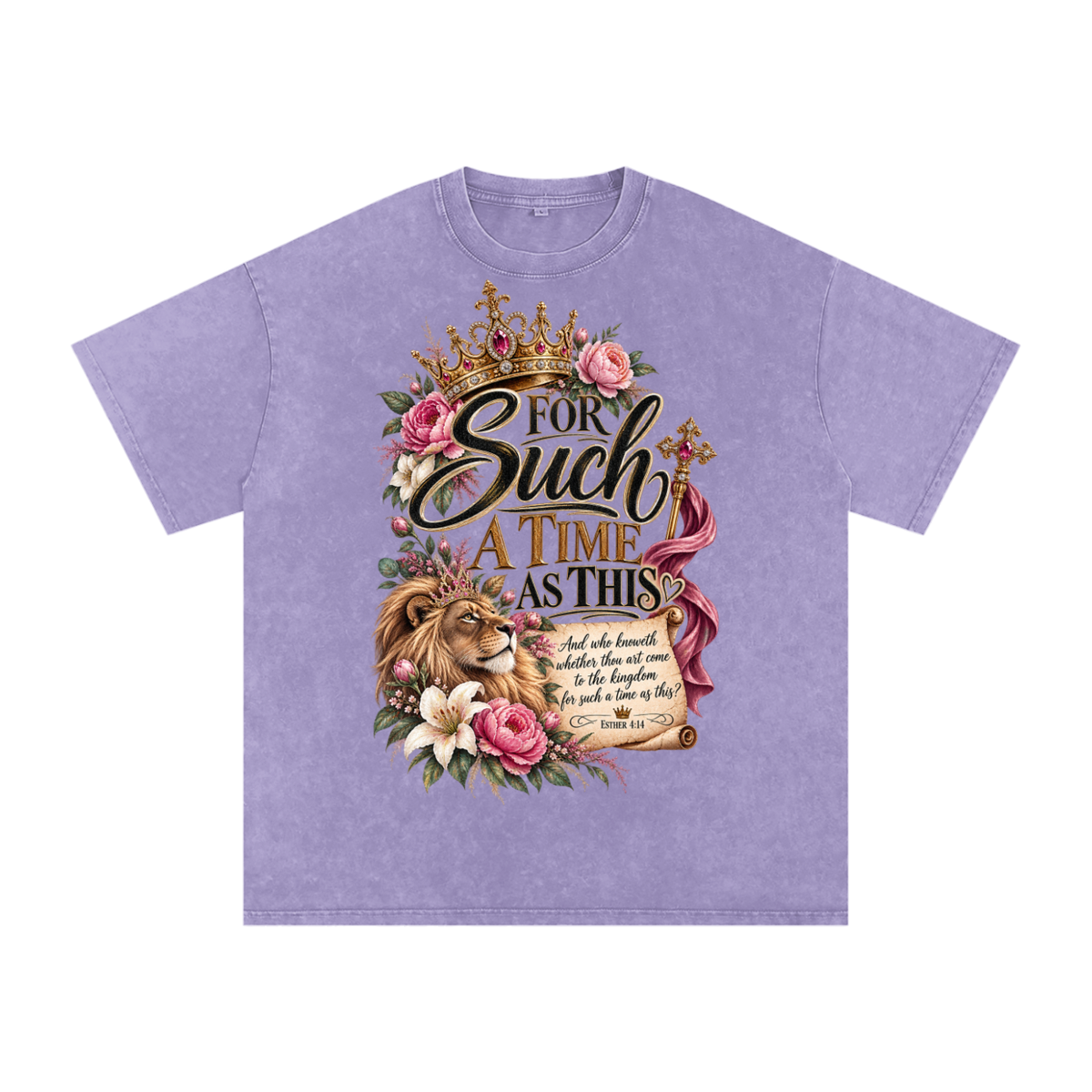 Snow Washed Oversized Cotton T-Shirt Esther 4:14