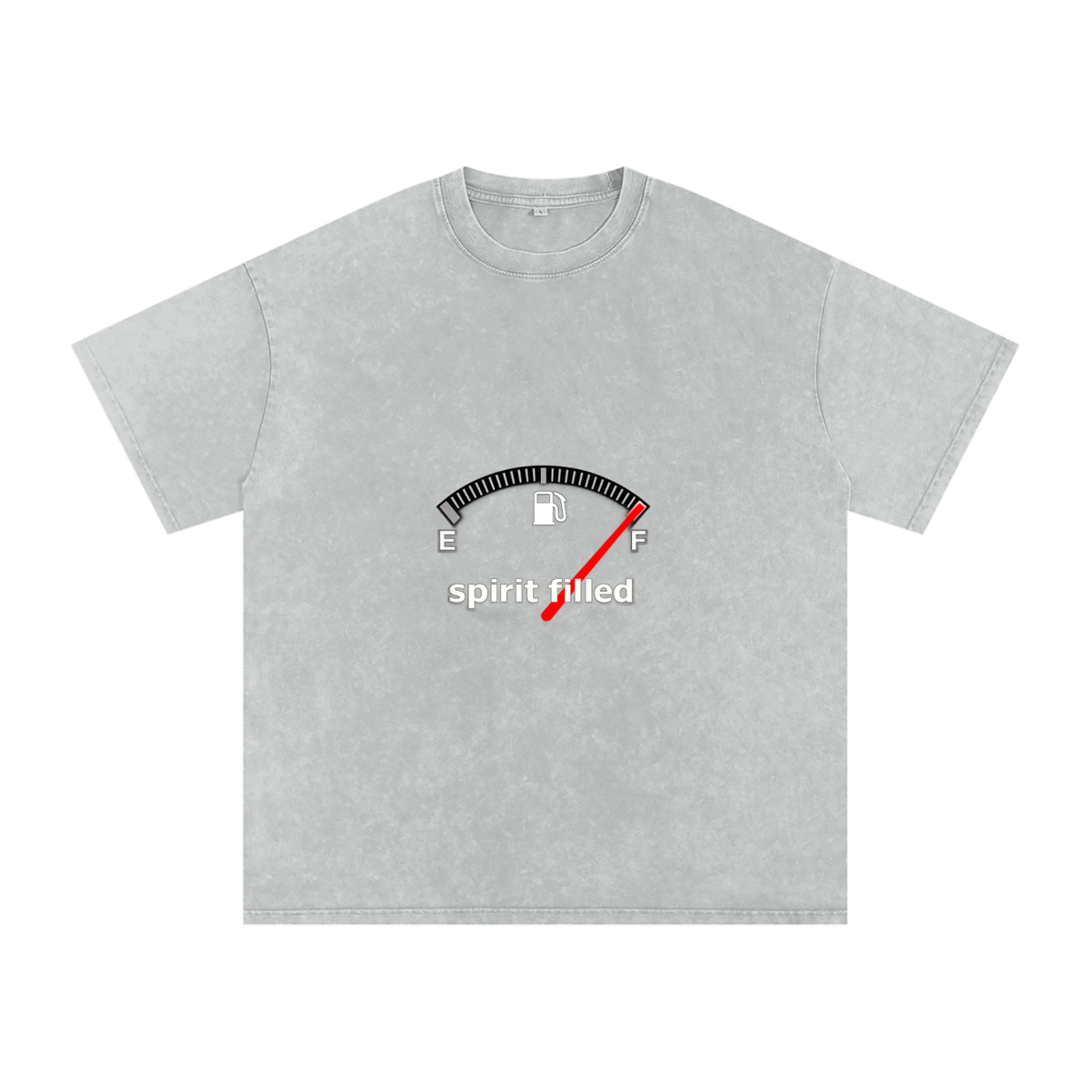 Snow Washed Oversized Cotton T-Shirt Spirit-filled