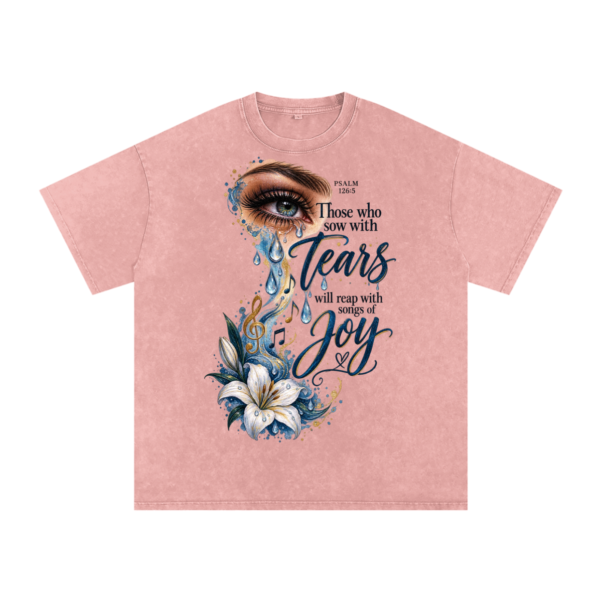 Snow Washed Oversized Cotton T-Shirt