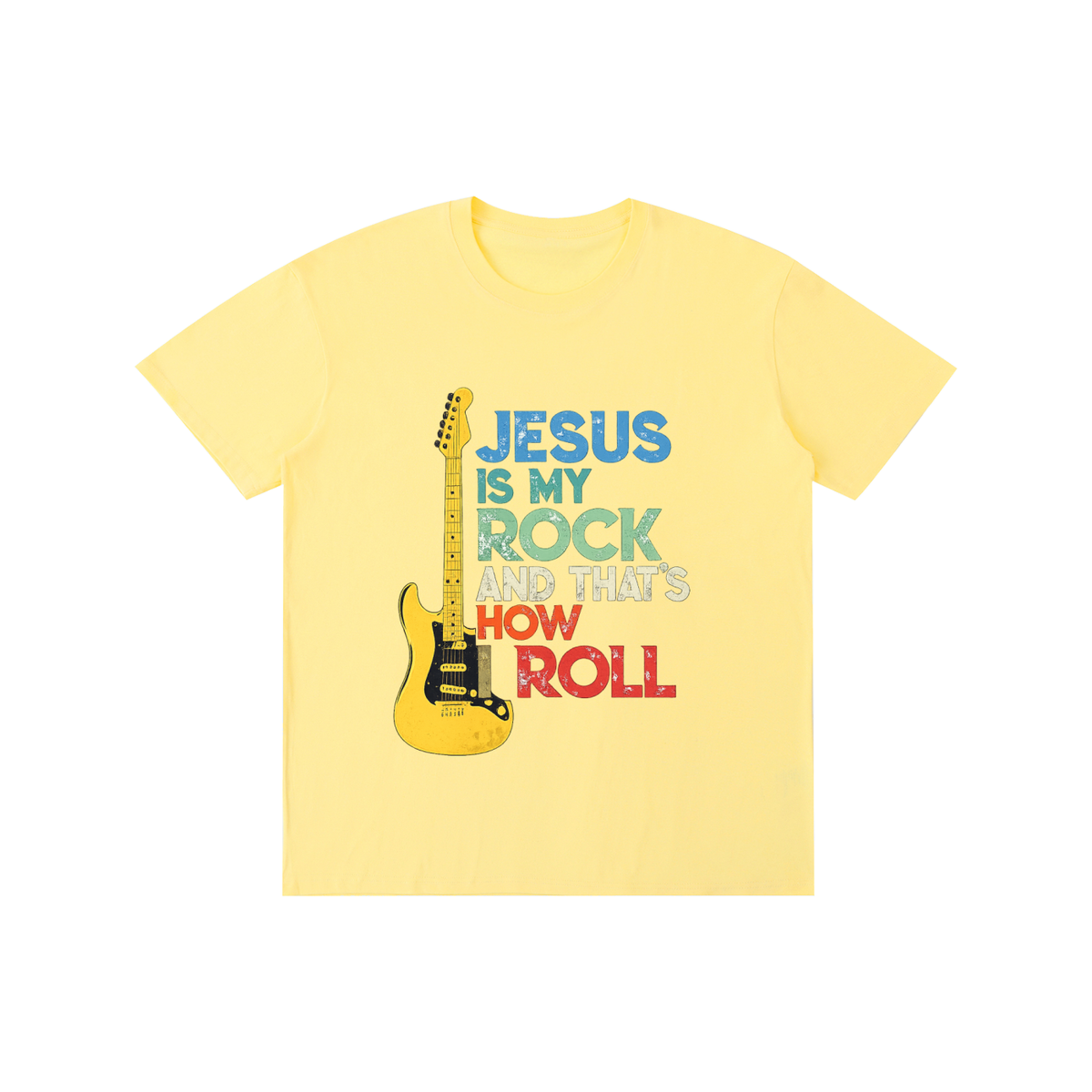Pure Cotton Unisex T-Shirt Jesus is my rock and this is how I roll