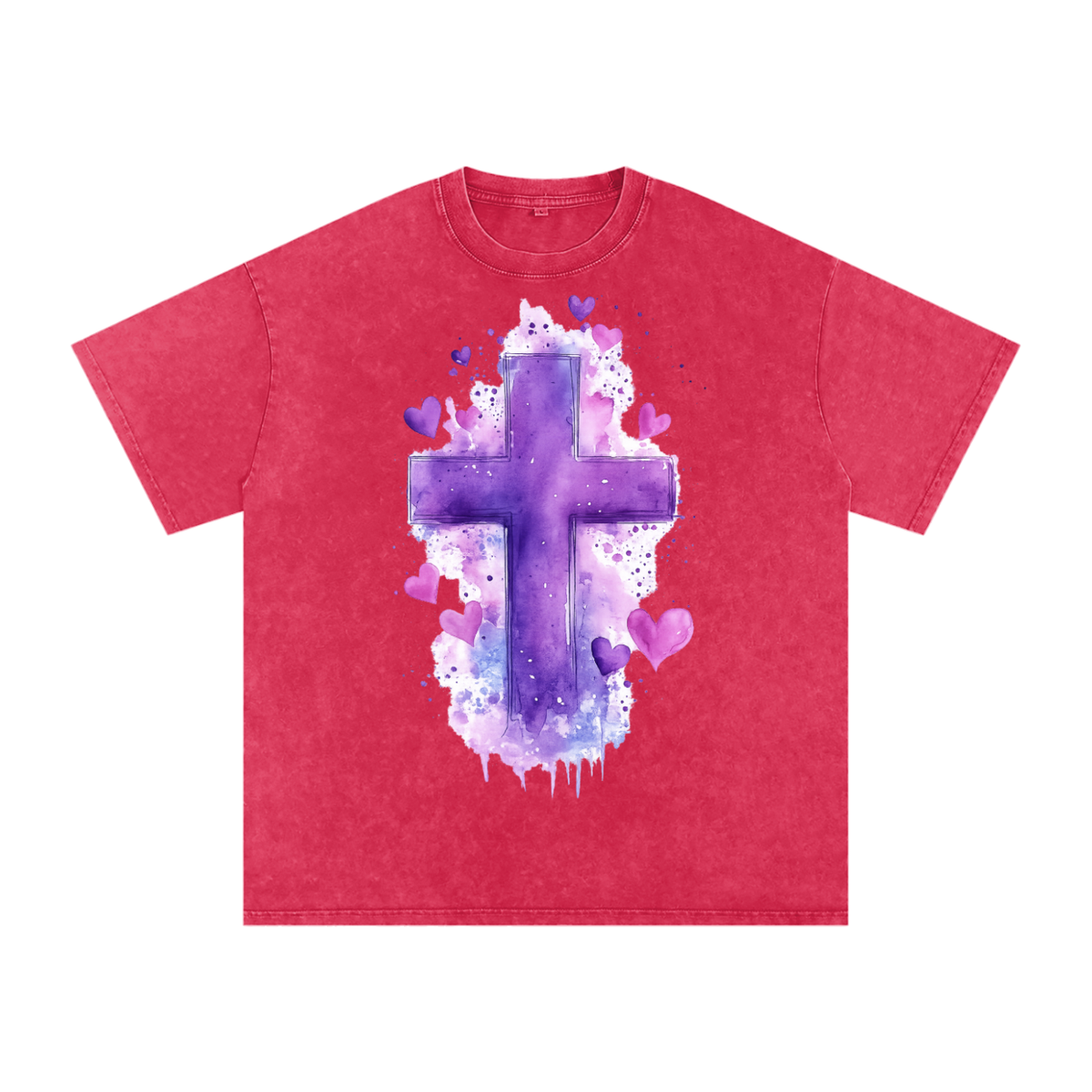 Snow Washed Oversized Cotton T-Shirt