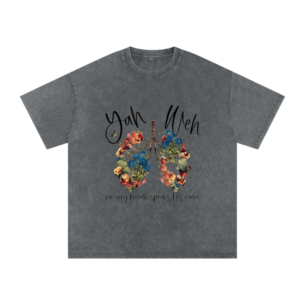 Snow Washed Oversized Cotton T-Shirt