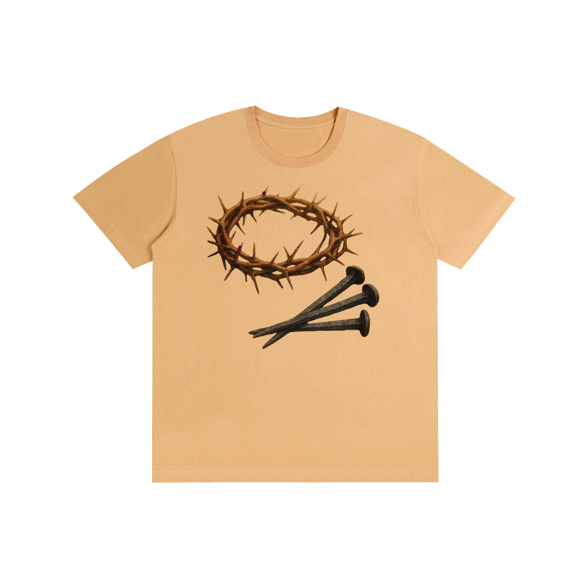 Pure Cotton Unisex T-Shirt nails and crown of thorns