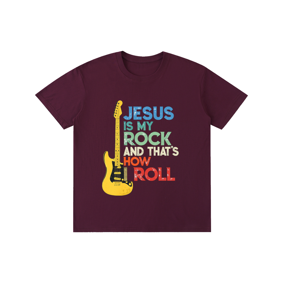 Pure Cotton Unisex T-Shirt Jesus is my rock and this is how I roll