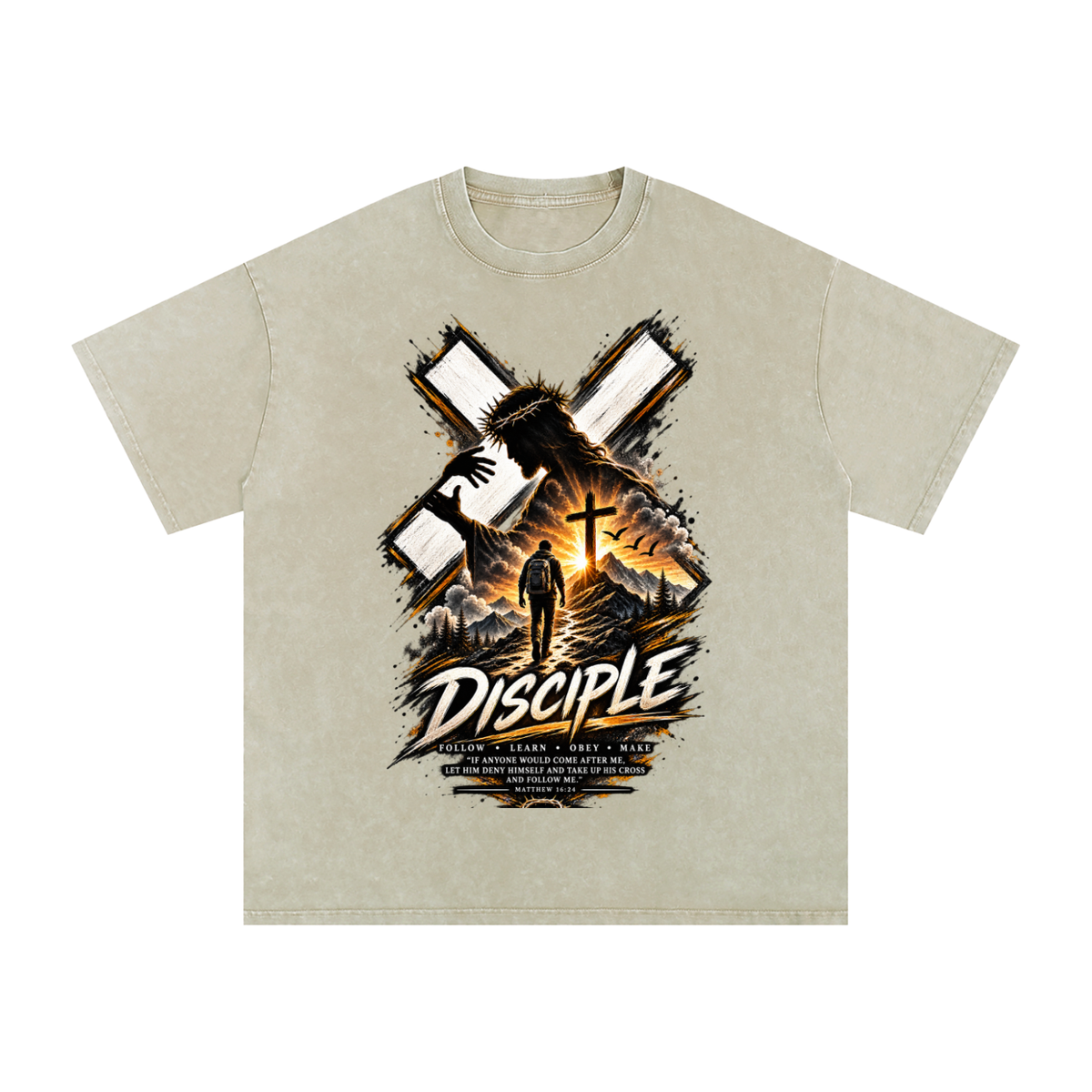 Snow Washed Oversized Cotton T-Shirt