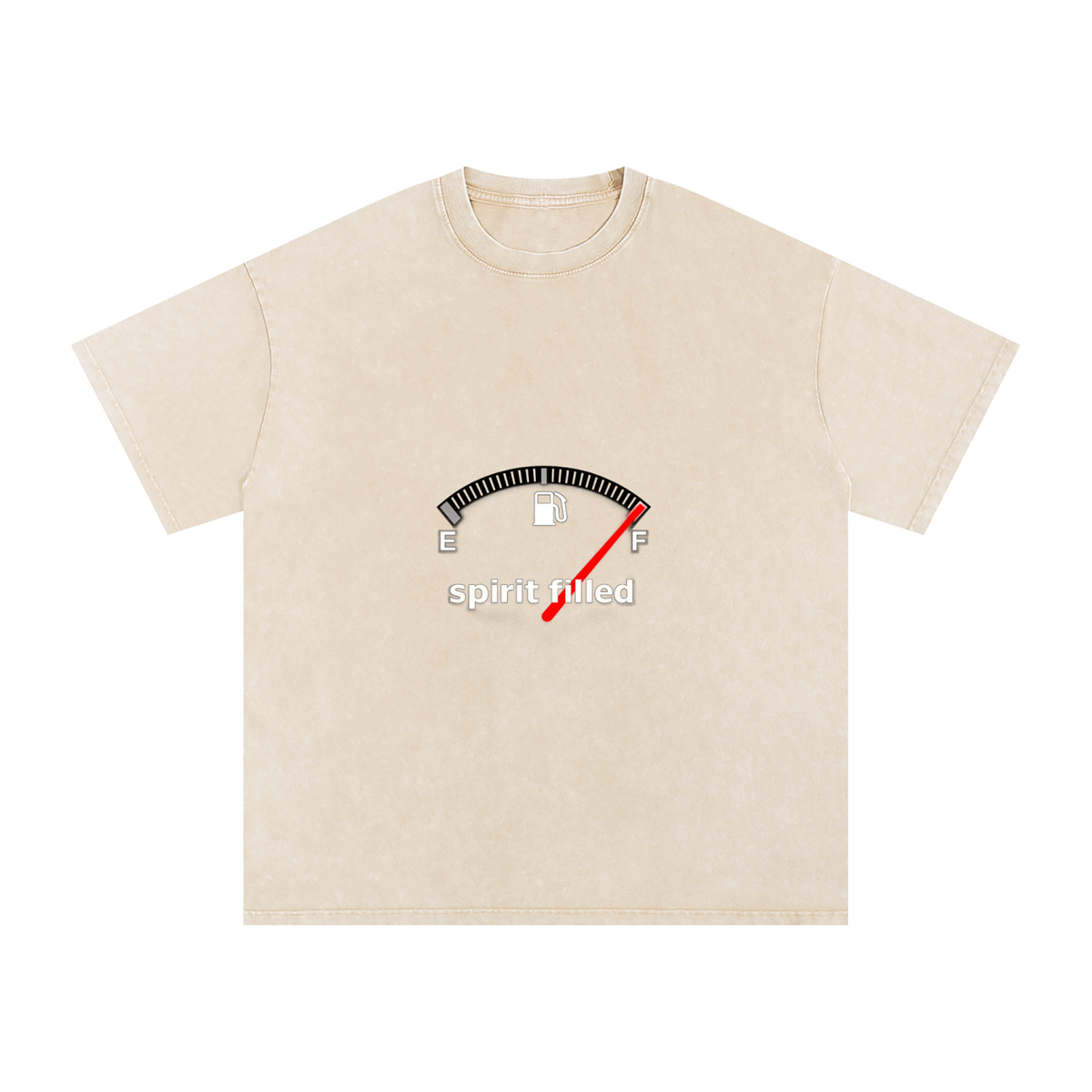 Snow Washed Oversized Cotton T-Shirt Spirit-filled