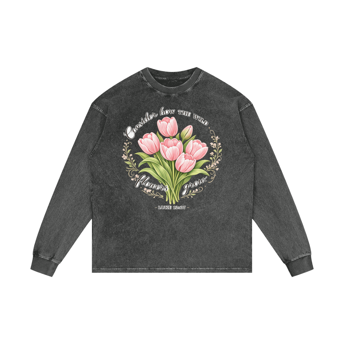 Acid Wash Oversize Long Sleeve T-Shirt
