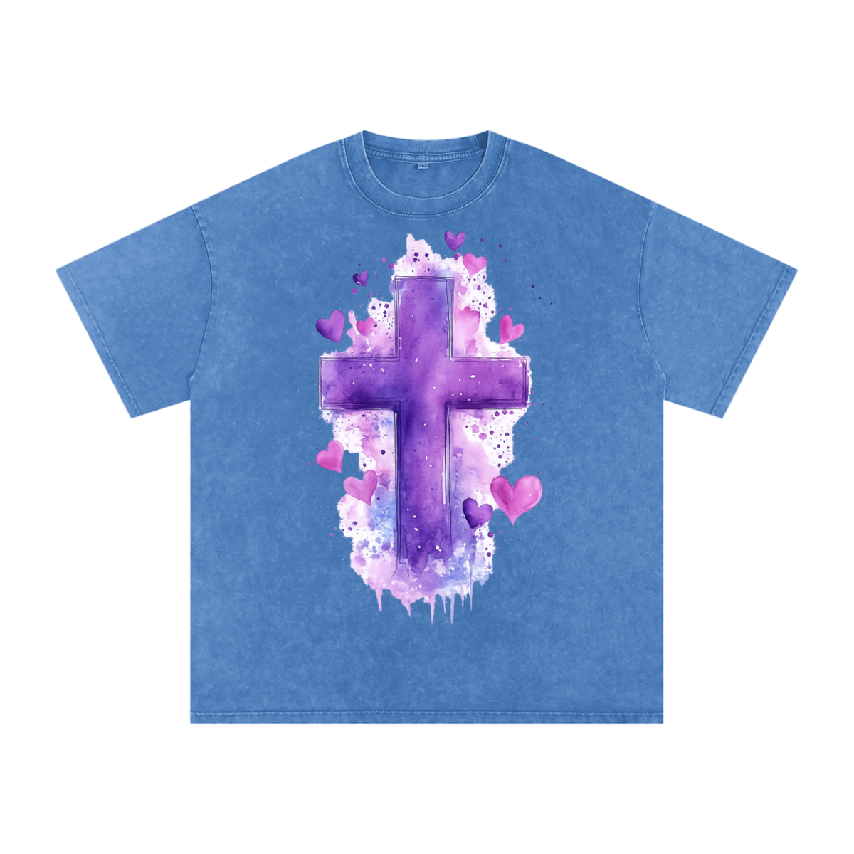 Snow Washed Oversized Cotton T-Shirt