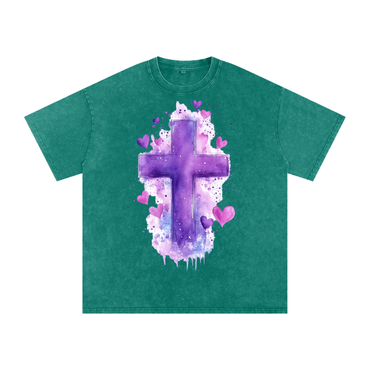 Snow Washed Oversized Cotton T-Shirt