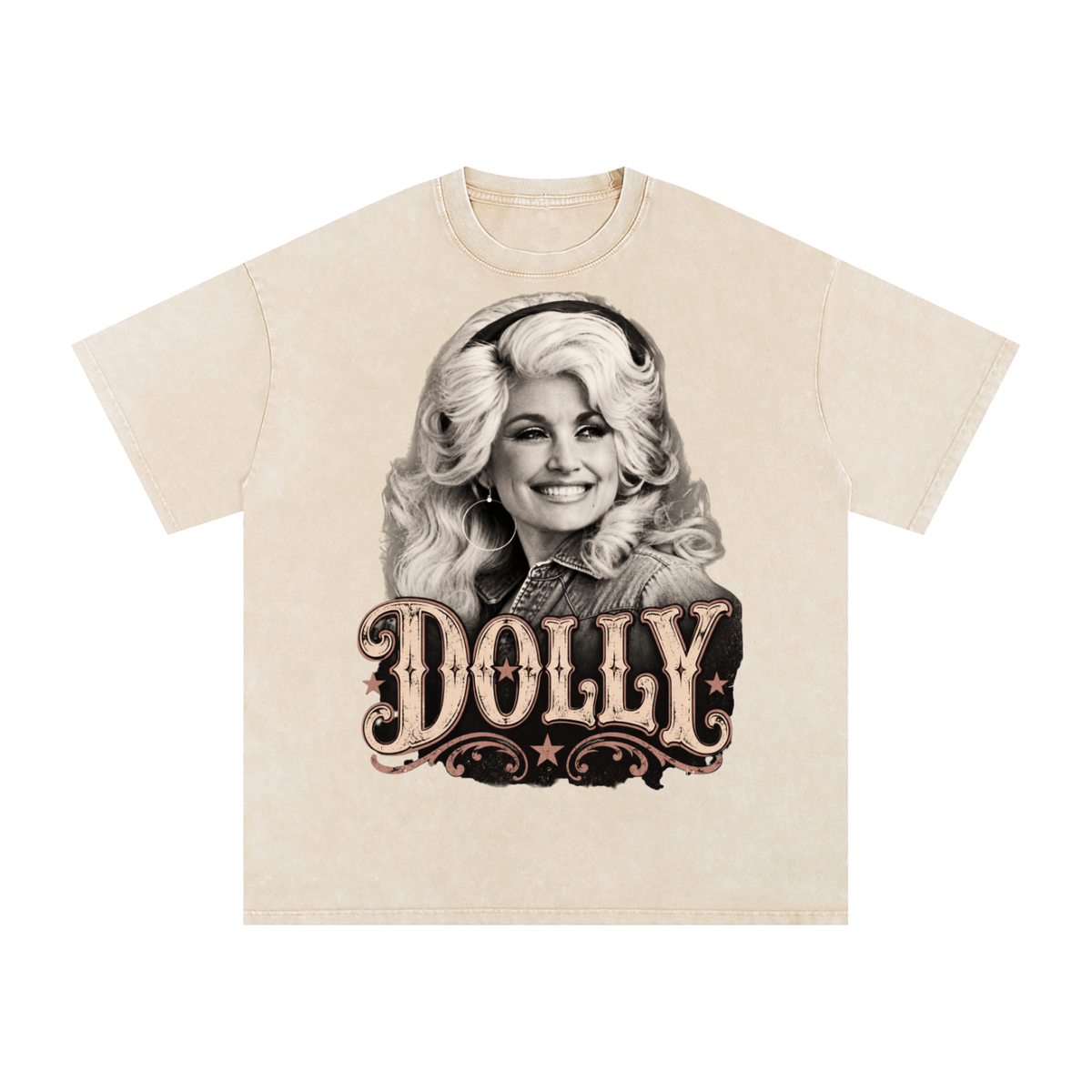 Snow Washed Oversized Cotton T-Shirt