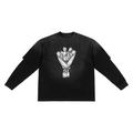 Sunfade Hand-Frayed Faux Two-Piece T-Shirt