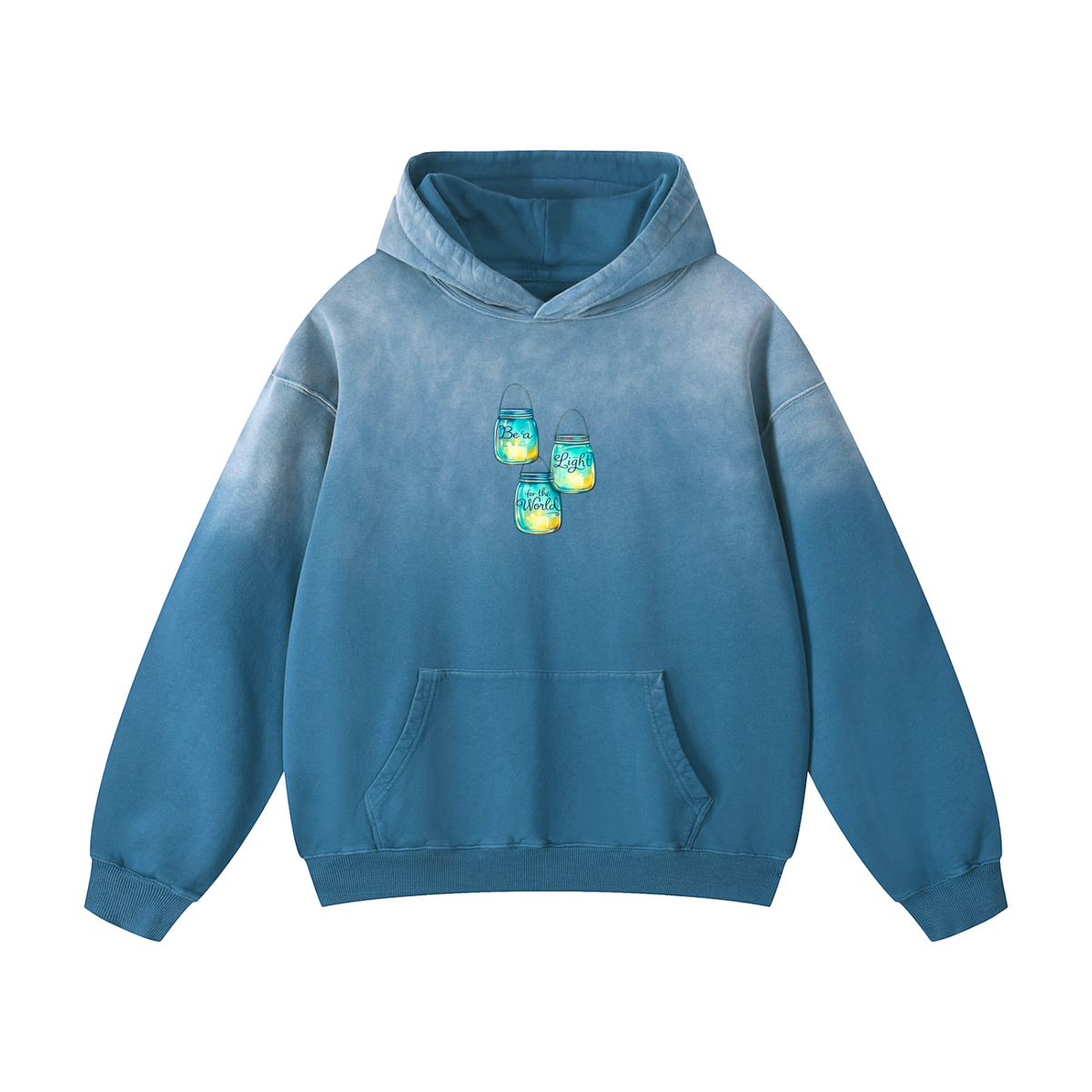 Heavyweight Sunfade Oversized Hoodie be the light to the world