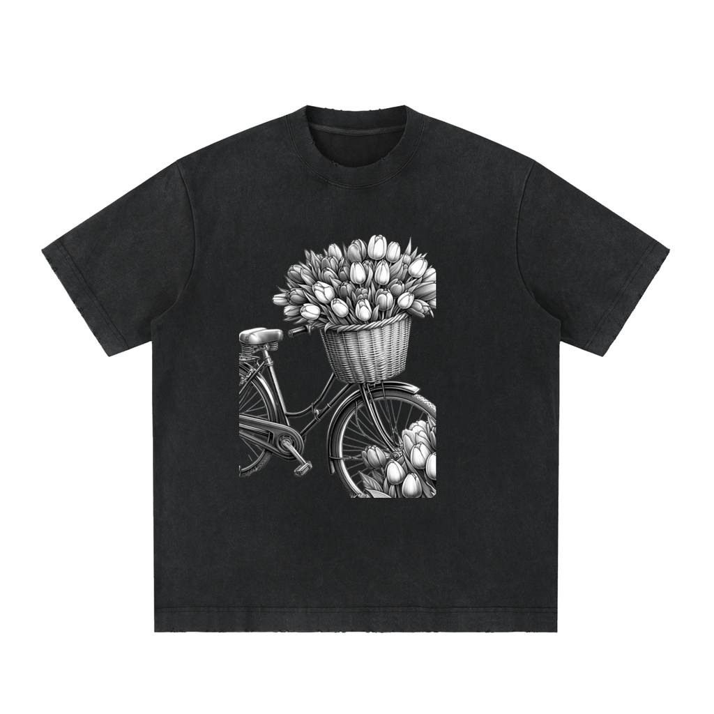 Heavyweight Vintage Washed Frayed T-Shirt