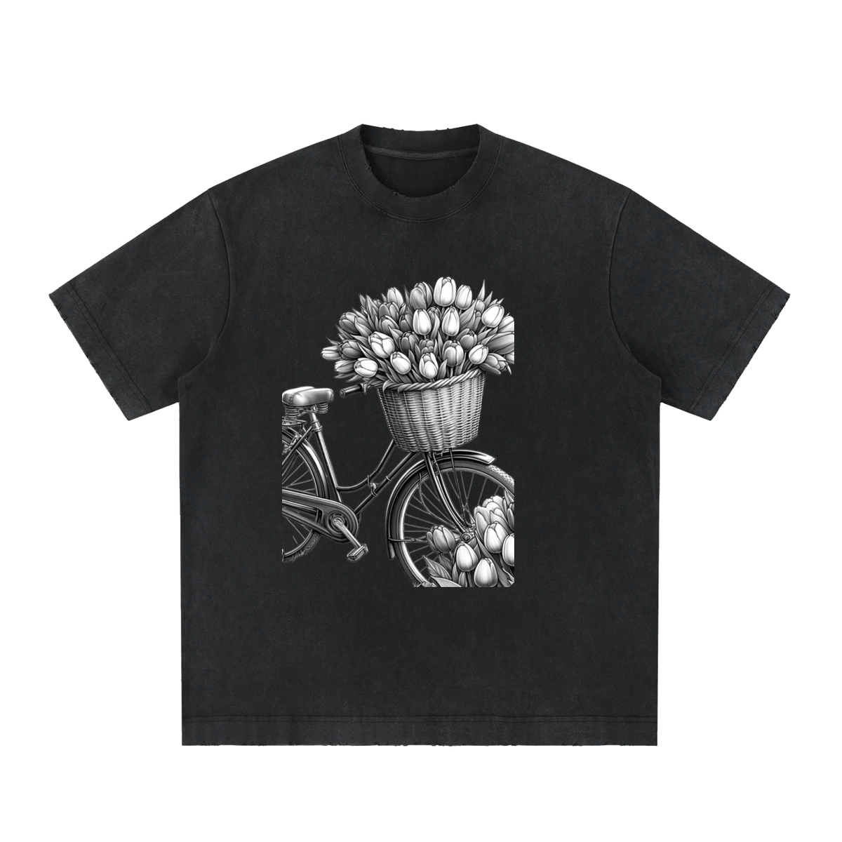 Heavyweight Vintage Washed Frayed T-Shirt