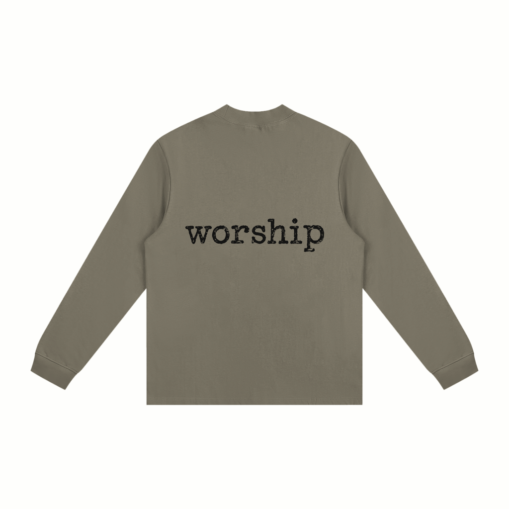 Essential Non-Shrink Mock Neck Sweatshirt Praise and worship