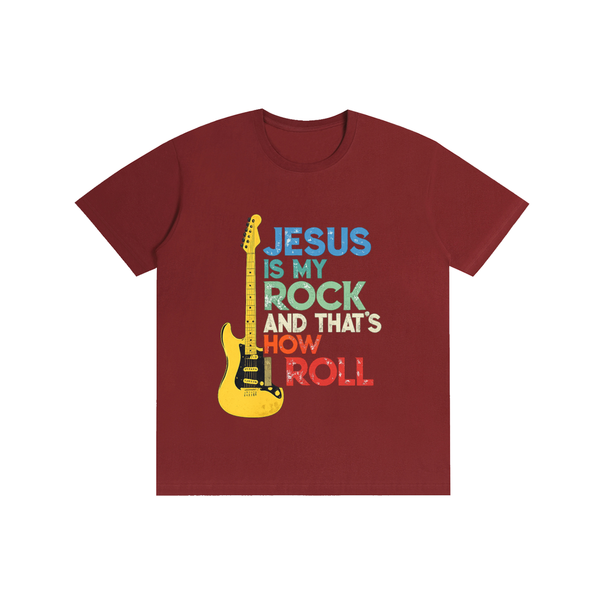Pure Cotton Unisex T-Shirt Jesus is my rock and this is how I roll