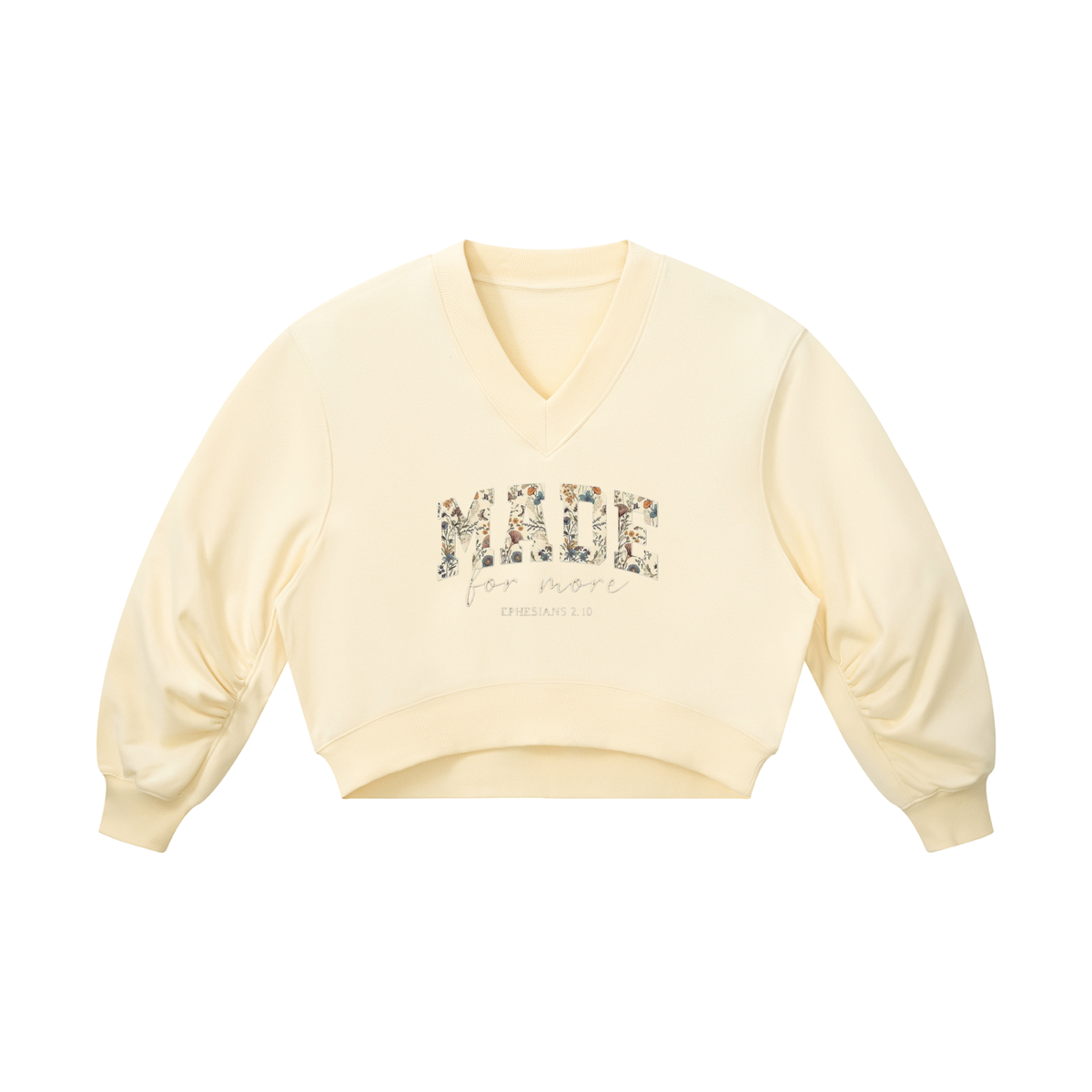 Women’s Crop V-Neck Sweatshirt Made for More