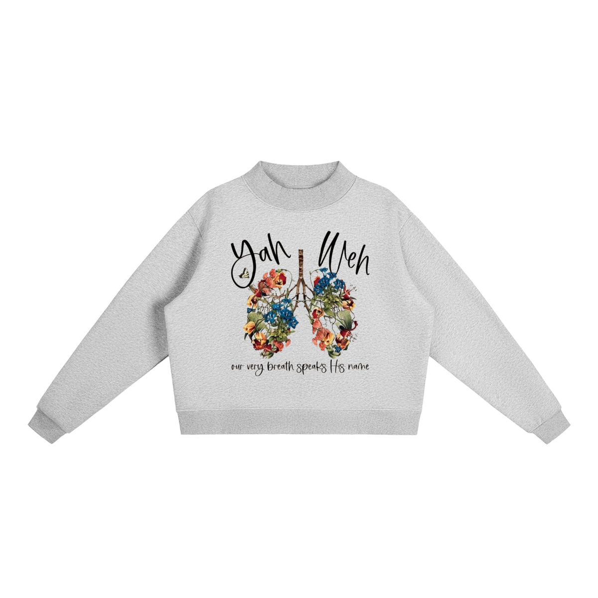 Essential Fleece Mock-Neck Crew Sweatshirt