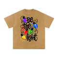 Snow Washed Oversized Cotton T-Shirt Be the light Christmas