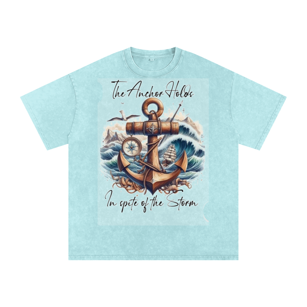 Snow Washed Oversized Cotton T-Shirt