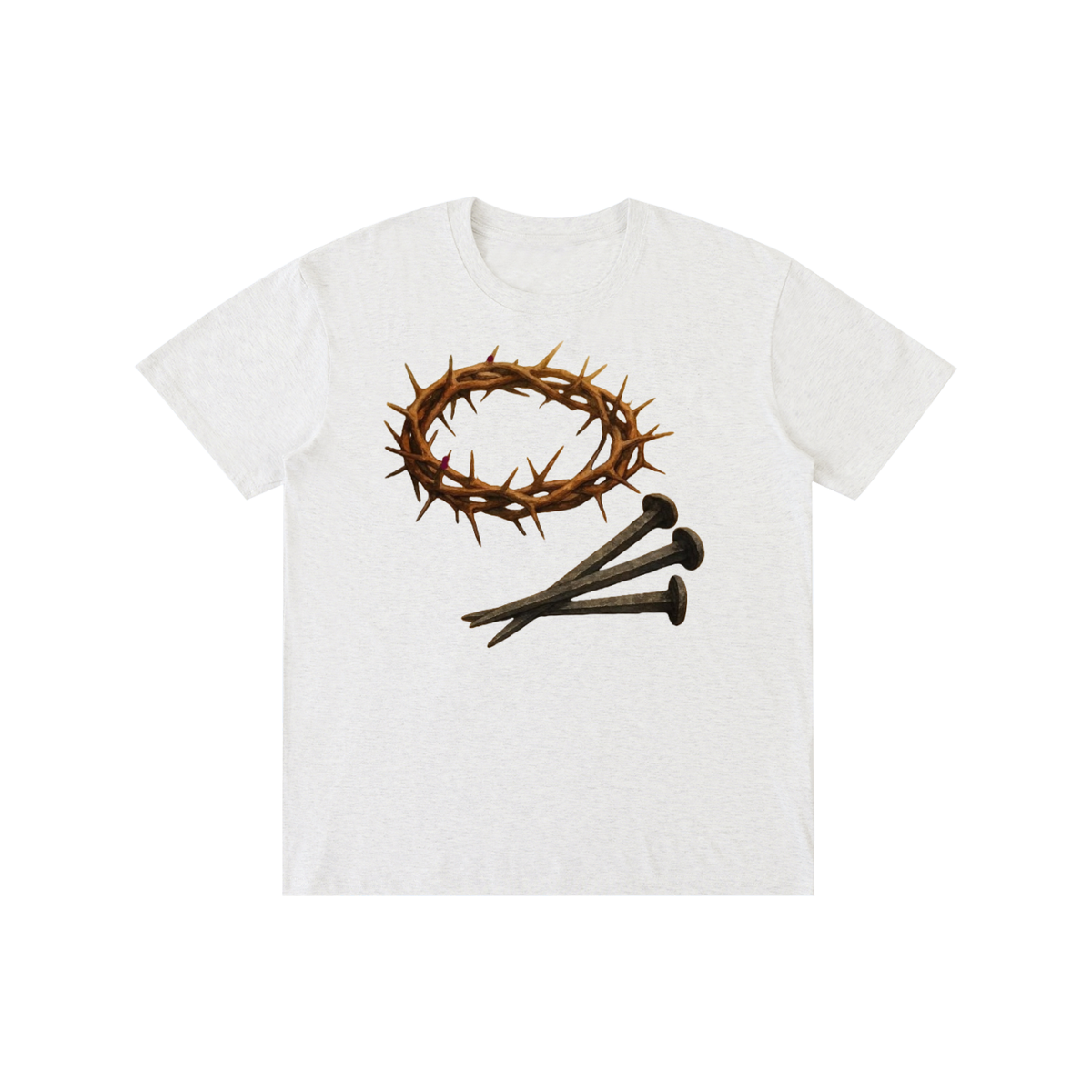 Pure Cotton Unisex T-Shirt nails and crown of thorns