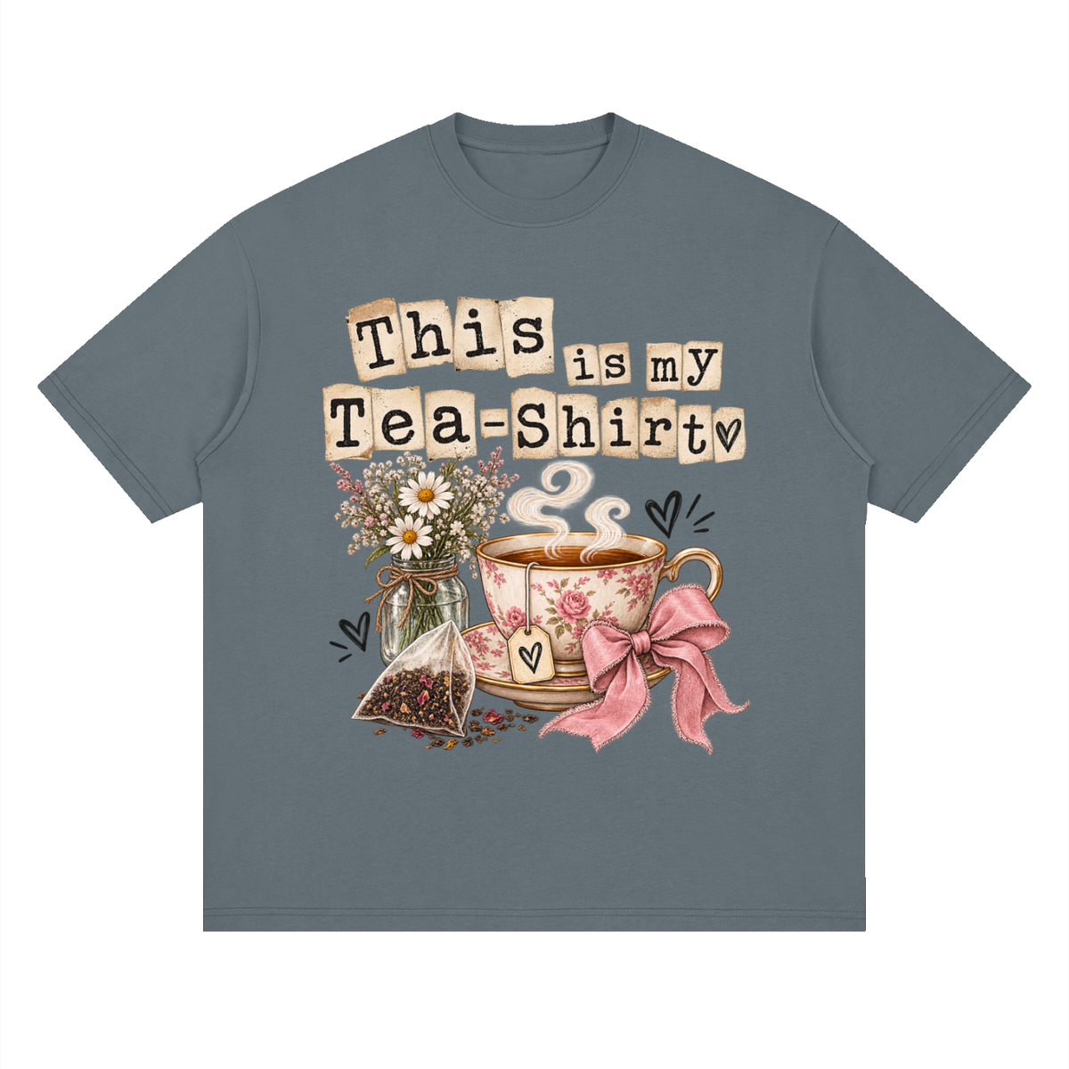 Streetwear Loose Drop Shoulder T-Shirt Teashirt typography